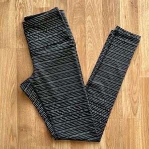 90 degree by reflex gray and black high rise striped leggings